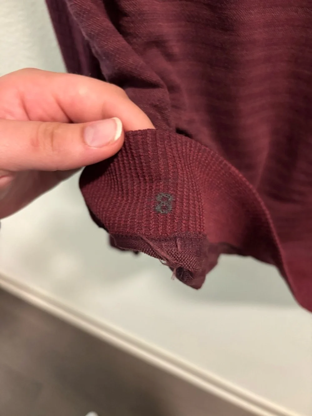 Lululemon Keep The Heat Thermal Hoodie in the Dark Adobe, size 8 - Picture 4 of 5